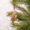 Resin Owl on Twig with Toadstools