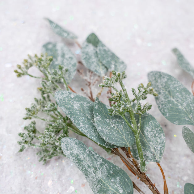 Frosted Eucalyptus Leaf & Mini Berry Branch