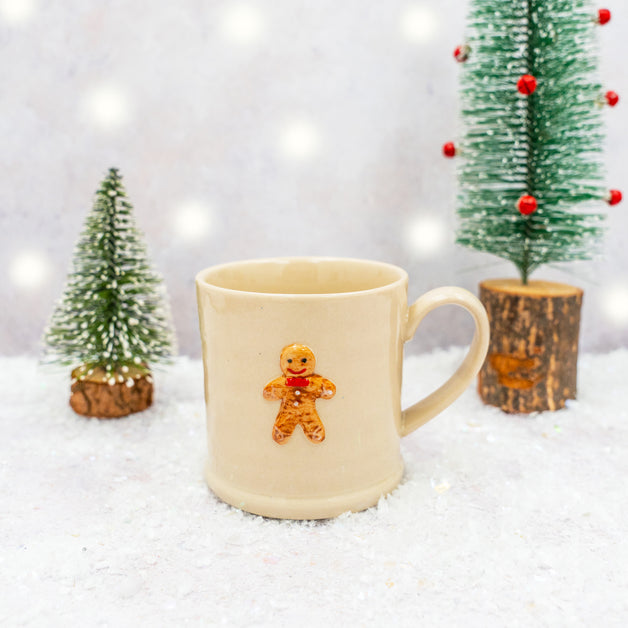 Ceramic Mini Mug with Gingerbread Man