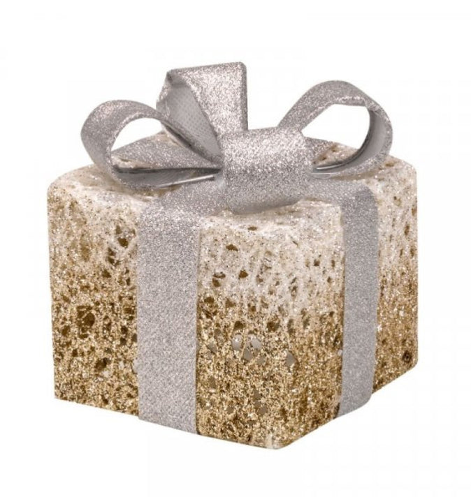 Sparkly Faux Gift Boxes Gold